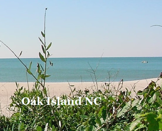 ocean and beach at Oak Island and Caswell Beach NC